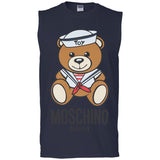 Moschino Man Azure T-Shirt Cotton G270 Gildan Men's Ultra Cotton Sleeveless T-Shirt