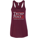 Trump pense keep America great 2020 B8800 Bella + Canvas Flowy Racerback Tank