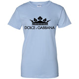 Dolce & Gabbana Crown D&G Logo Ringer Tee G200L Gildan Ladies' 100% Cotton T-Shirt