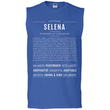 Selena  Classic Name Print t shirt G270 Gildan Men's Ultra Cotton Sleeveless T-Shirt