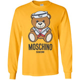 Moschino Man Azure T-Shirt Cotton G240 Gildan LS Ultra Cotton T-Shirt