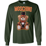 Moschino Circus Bear T-shirt Black - Black G240 Gildan LS Ultra Cotton T-Shirt