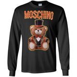 Moschino Circus Bear T-shirt Black - Black G240 Gildan LS Ultra Cotton T-Shirt
