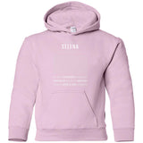 Selena  Classic Name Print t shirt G185B Gildan Youth Pullover Hoodie