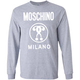 Moschino Kids - logo print T-shirt - kids - Cotton G240 Gildan LS Ultra Cotton T-Shirt