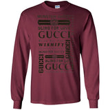Gucci logomania print gucci men's t shirt G240 Gildan LS Ultra Cotton T-Shirt