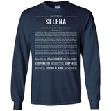 Selena  Classic Name Print t shirt G240 Gildan LS Ultra Cotton T-Shirt