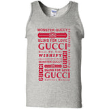 Gucci logomania print Red color gucci men's t shirt G220 Gildan 100% Cotton Tank Top
