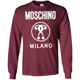 Moschino Kids - logo print T-shirt - kids - Cotton G240 Gildan LS Ultra Cotton T-Shirt
