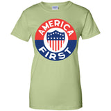 AMERICA FIRST agian! T shirt G200L Gildan Ladies' 100% Cotton T-Shirt