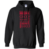 Gucci logomania print Red color gucci men's t shirt G185 Gildan Pullover Hoodie 8 oz.