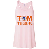 Tom Terrific Patriots t shirt B8800 Bella + Canvas Flowy Racerback Tank