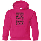 Gucci logomania print gucci men's t shirt G185B Gildan Youth Pullover Hoodie