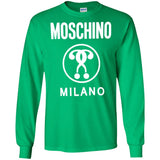 Moschino Kids - logo print T-shirt - kids - Cotton G240 Gildan LS Ultra Cotton T-Shirt