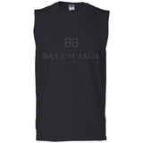 Balenciaga - Logo-print Cotton-jersey T-Shirt - White G270 Gildan Men's Ultra Cotton Sleeveless T-Shirt