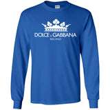 Dolce & Gabbana Men's Oversized Logo T-Shirt G240 Gildan LS Ultra Cotton T-Shirt
