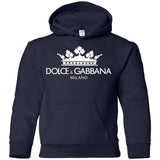 Dolce & Gabbana Men's Oversized Logo T-Shirt G185B Gildan Youth Pullover Hoodie