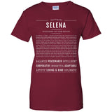 Selena  Classic Name Print t shirt G200L Gildan Ladies' 100% Cotton T-Shirt