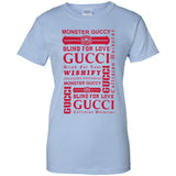Gucci logomania print Red color gucci men's t shirt G200L Gildan Ladies' 100% Cotton T-Shirt