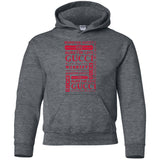 Gucci logomania print Red color gucci men's t shirt G185B Gildan Youth Pullover Hoodie