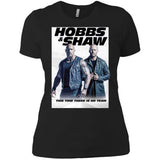 Hobbs & Shaw T-Shirt 2019 Movie HOT Fast&Furious Presents MEN-WOMEN Black-White NL3900 Next Level Ladies' Boyfriend T-Shirt
