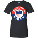 AMERICA FIRST agian! T shirt G200L Gildan Ladies' 100% Cotton T-Shirt