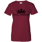 Dolce & Gabbana Crown D&G Logo Ringer Tee G200L Gildan Ladies' 100% Cotton T-Shirt
