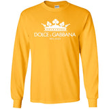 Dolce & Gabbana Men's Oversized Logo T-Shirt G240 Gildan LS Ultra Cotton T-Shirt
