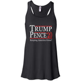 Trump pense keep America great 2020 B8800 Bella + Canvas Flowy Racerback Tank