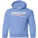 Balenciaga, Logo cotton T-shirt, Women, Black G185B Gildan Youth Pullover Hoodie