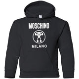 Moschino Kids - logo print T-shirt - kids - Cotton G185B Gildan Youth Pullover Hoodie
