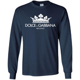 Dolce & Gabbana Men's Oversized Logo T-Shirt G240 Gildan LS Ultra Cotton T-Shirt