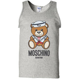 Moschino Man Azure T-Shirt Cotton G220 Gildan 100% Cotton Tank Top