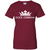 Dolce & Gabbana Black Crown Tee G200L Gildan Ladies' 100% Cotton T-Shirt