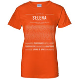 Selena  Classic Name Print t shirt G200L Gildan Ladies' 100% Cotton T-Shirt