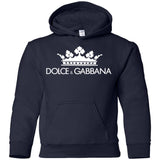Dolce & Gabbana Black Crown Tee G185B Gildan Youth Pullover Hoodie