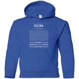 Selena  Classic Name Print t shirt G185B Gildan Youth Pullover Hoodie