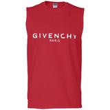 Givenchy Men's Destroyed Logo Graphic T-Shirt, Black, Men's G270 Gildan Men's Ultra Cotton Sleeveless T-Shirt