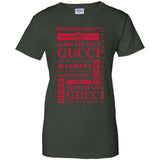 Gucci logomania print Red color gucci men's t shirt G200L Gildan Ladies' 100% Cotton T-Shirt