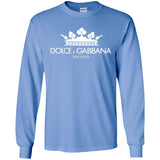 Dolce & Gabbana Men's Oversized Logo T-Shirt G240 Gildan LS Ultra Cotton T-Shirt