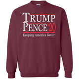 Trump pense keep America great 2020 G180 Gildan Crewneck Pullover Sweatshirt  8 oz.