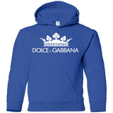 Dolce & Gabbana Black Crown Tee G185B Gildan Youth Pullover Hoodie