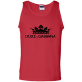 Dolce & Gabbana Crown D&G Logo Ringer Tee G220 Gildan 100% Cotton Tank Top