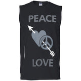 Love Moschino Man Black T-Shirt Cotton, Elastane G270 Gildan Men's Ultra Cotton Sleeveless T-Shirt
