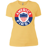 AMERICA FIRST agian! T shirt NL3900 Next Level Ladies' Boyfriend T-Shirt