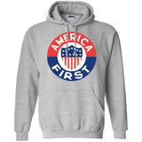 AMERICA FIRST! T shirt G185 Gildan Pullover Hoodie 8 oz.