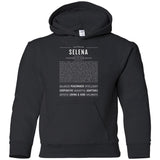 Selena  Classic Name Print t shirt G185B Gildan Youth Pullover Hoodie