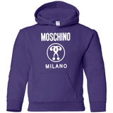 Moschino Kids - logo print T-shirt - kids - Cotton G185B Gildan Youth Pullover Hoodie