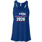 President Trump keep America great 2020 B8800 Bella + Canvas Flowy Racerback Tank