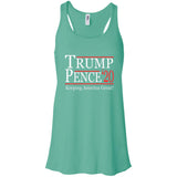 Trump pense keep America great 2020 B8800 Bella + Canvas Flowy Racerback Tank